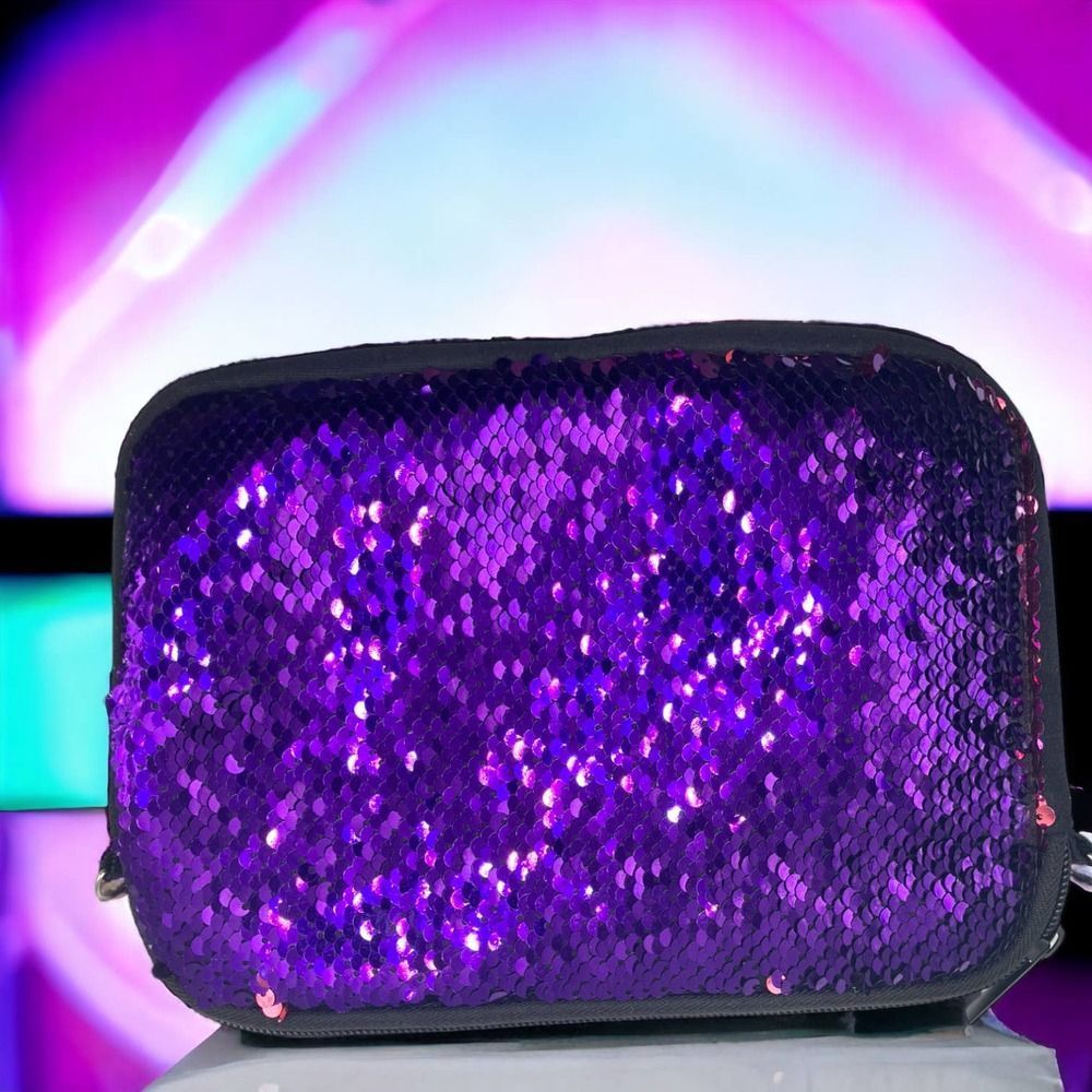 Unbranded Flip Sequins Purple/Pink Cosmetic Bag!